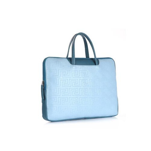 Ladies Laptop Bag - Leather Standard Size Sky Blue Color | Lightweight Water-Resistant Easy to Carry Single Compartment Reusable Design