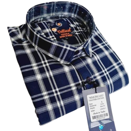 Multi Color Check Pattern Cotton Fabric Casual Shirts