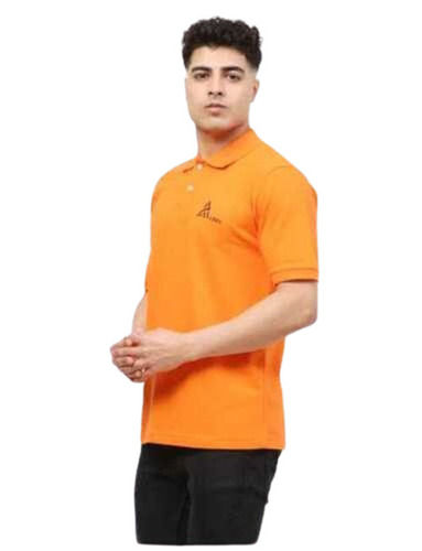 Casual Wear Readymade Regular Fit Short Sleeve Polo Neck Plain Mens T Shirts