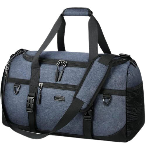 Premium Leather Sports Bag - Good Condition, Optimum Quality, Blue Color, Travel Security Features