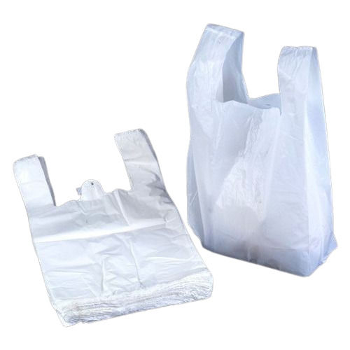 Eco Friendly Durable Plain White Poly Carry Bags