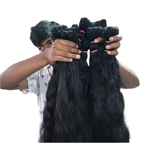 Natural Colors Long-Lasting Raw Human Hair 