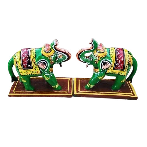 Wooden Elephant Statue - Premium Quality, Optimum Finish, Plain Design | Easy to Place, Gold-Plated, Multicolor, Polished Modern Arts Ð´Ð»Ñ Holiday, Home, and Wedding Decoration