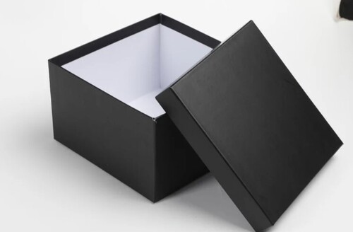 Black Color Square Shape Cardboard Corporate Gift Boxes