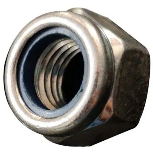 Silver Color 18mm Threaded Nylon Hex Nut For Industrial