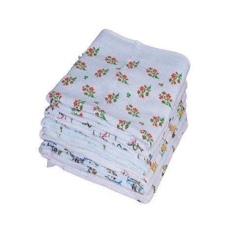 White Floral Cotton Napkin