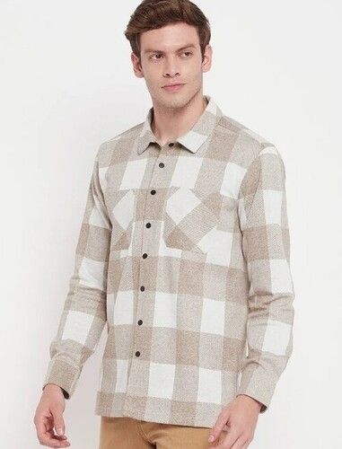 Multi Color Full Sleeves Checked Mens Woolen Shirts