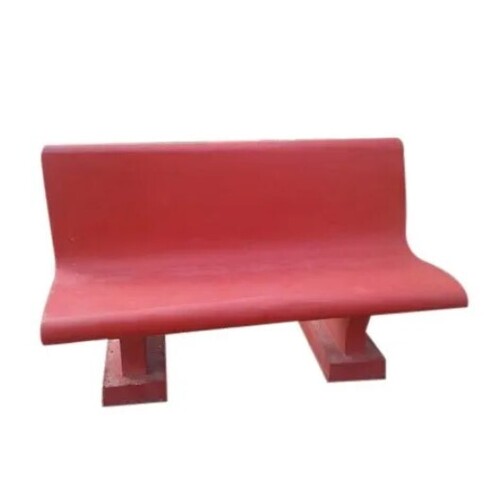 Red Rectangular RCC Precast Concrete Garden Bench