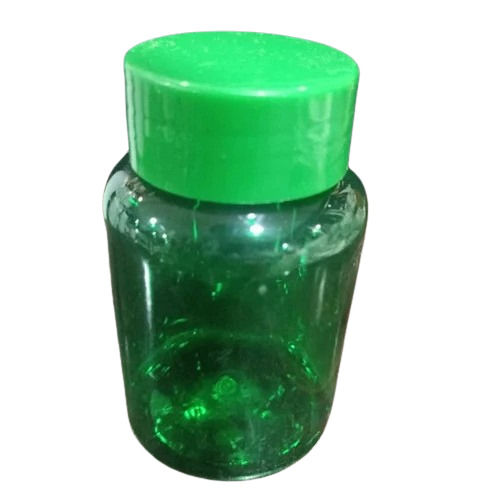 Green Color Round Shape Transparent 90ml Pharma Capsule PET Bottles