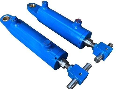 Blue Color Mild Steel Material Custom Hydraulic Cylinders