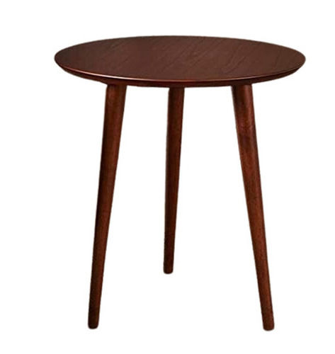 Free Stand Polished Finished Termite Resistant Wooden Round Coffee Table