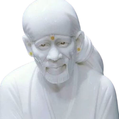 Polished Marble Sai Baba Statue