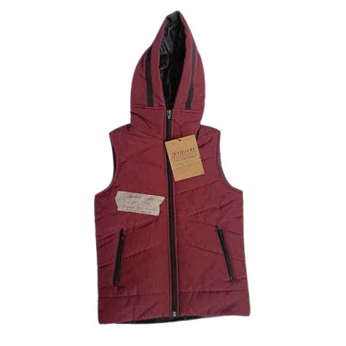 Casual Wear Mens Sleeveless Winter Jacket with Hood