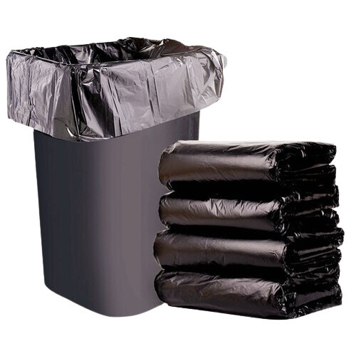 Plastic Garbage Bag - Tear-Resistant, Leak-Proof, Black | Available in Various Sizes, Convenient Tie Closure, Perfect for Home, Office, Outdoor Use