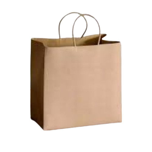 Plain Printed Wood Pulp Kraft Brown Shopping Bags