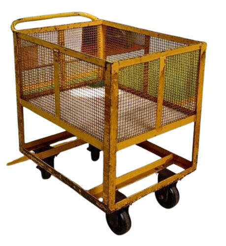 Platform Mild Steel Wire Mesh Trolley For Industrial