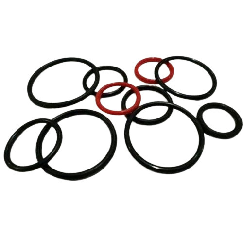 Rubber O Rings - Resilient Rubber, Circular Shape, Black & Red | Versatile Sealing Solution, Leak Prevention, Fluid Resistant, Flexible & Durable, Easy to Install
