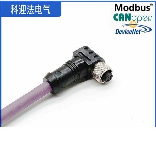 Right angle Waterproof M12 Molded Cable Connector Shielded Female Angle 17 Pin for Industrial Automation Automotive