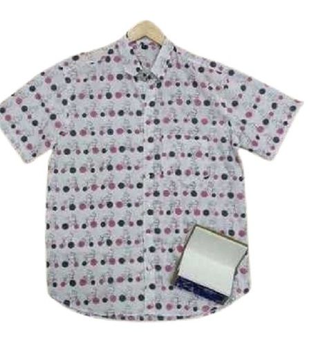 Mens Half Sleeves Cotton Printed Shirts