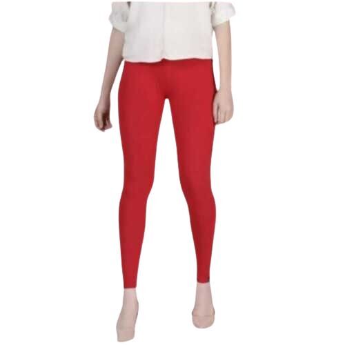 Red Cotton Ladies Leggings - Premium Quality, Skin Friendly Design | Anti Wrinkle, Cool Pass, Waterproof Features