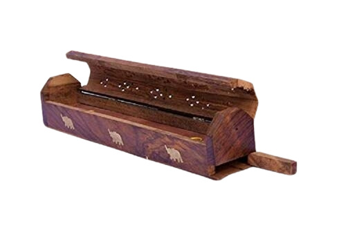 Incense Stick Stand - Wood, 4.5x5x26.5 cm | Brown Finish, Easy to Clean, Polished Design, Elegant Incense Stick Holder
