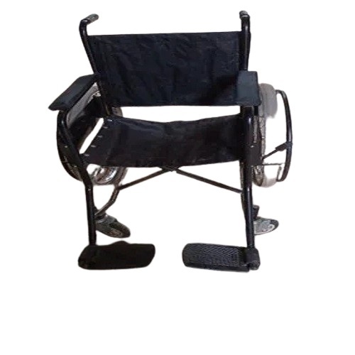 Durable Constructed Black Manual Folding Wheelchair