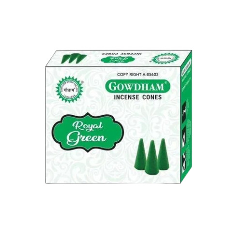 Dhoop Cone - Herbal Fragrance, 1.5 Inch Size, Smooth Solid Form | Aromatic, Low Smoke, Includes Incense Holder, Best Quality for Spiritual Use