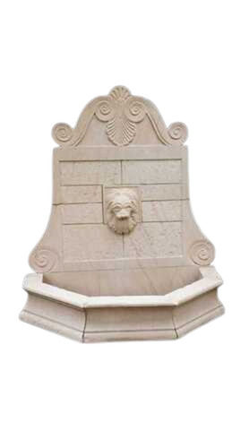 Marble Lion Motif Fountain