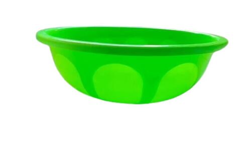 Round Shape Green Color Plastic Tub