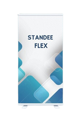 Banner Standee - Printed Rectangular Design, Standard Size, Easy to Install and Clean, Floor Mounted, Portable for Exhibition Advertising