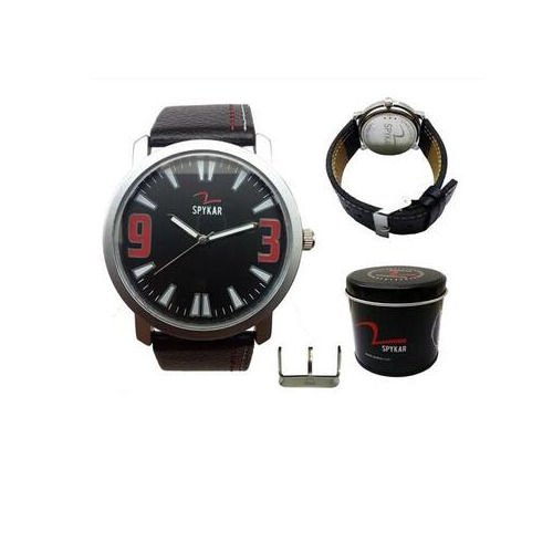 Spykar Black Wrist Watch Gift Pack