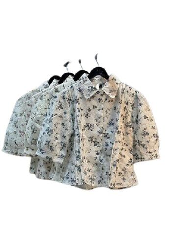 Printed Spread Collar Casual Shirt