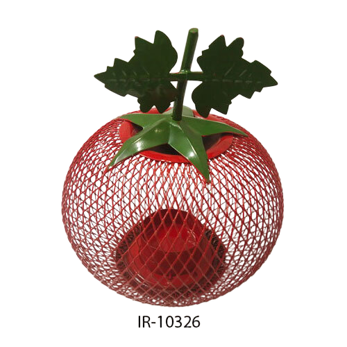 Tomato Tea Light Candle Holder Handicraft - Metal, Standard Size, Red | Fine Finished, Durable, Hanging Round Design