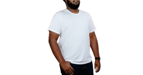 White T-Shirt - O-Neck, Short Sleeves | Wrinkle-Free, Skin-Friendly Fabric, Ideal for Gifting, Nominal Price Range