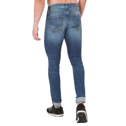 Mens Casual Washed Slim Fit Jeans For Regular Wear