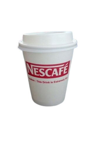 Printed Paper Cups - 250 ml, White Paper with Printed Design | Disposable, Eco-Friendly, Heat Resistant, Lightweight