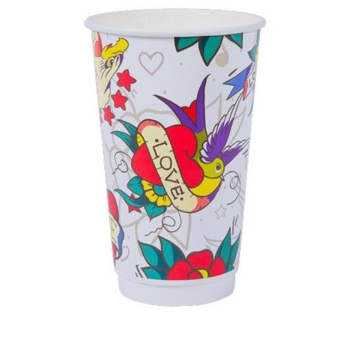 Multicolor Paper Double Wall Printed Hot Cup