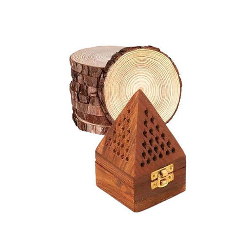 Sheesham Wood Incense Holder - Color: Brown