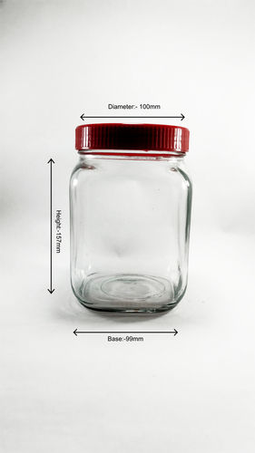 1 kg Square Glass Jar