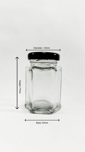 100 Ml Hexagonal Glass Jar