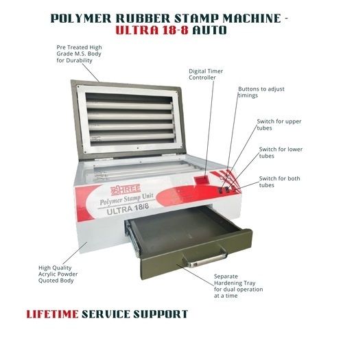 Automatic Grade Polymer Stamp Making Machine 4 tube