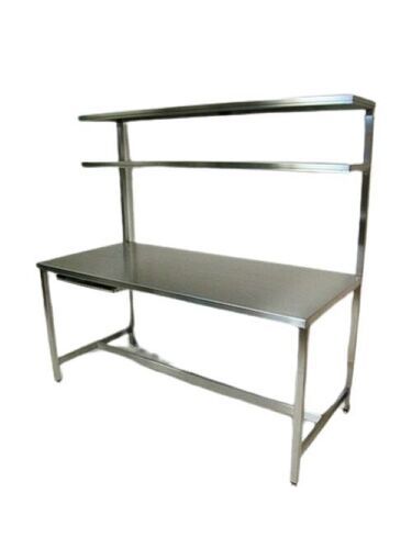 Stainless Steel Working Table With Overhead Shelf