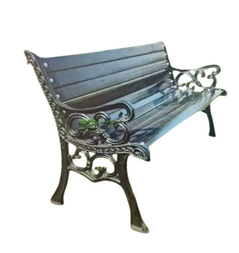 Black Color Rectangular Shape Outdoor Garden Benche