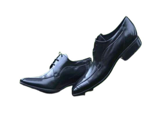 Mens Black PVC Leather Formal Shoes