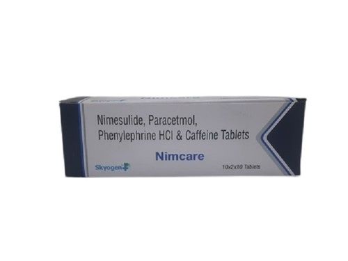 Nimesulide Paracetamol Phenylephrine Hcl and Caffeine Tablets 10x1x2 Tablets Pack