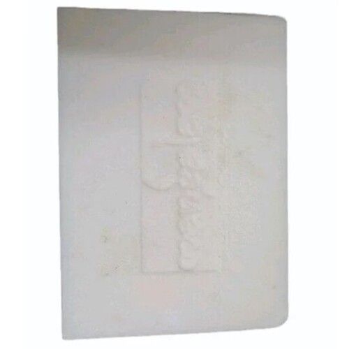 White Color Rectangular Shape Plain Pattern Camphor Slab