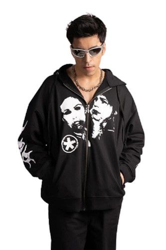 Mens Full Sleeves Custom Print Zipper Hoodie