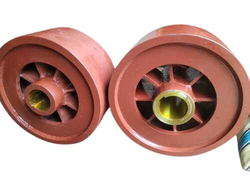 Red Color Cast Iron Material Crane Wheel For Industrial