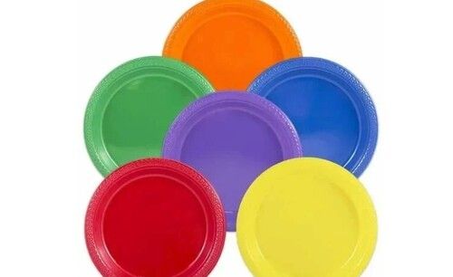 Multi Color Round Shape Ceramic Plastic Plate