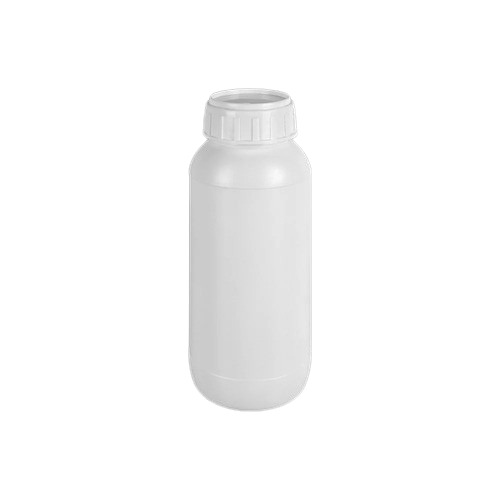 White Round Empty Plastic Bottle